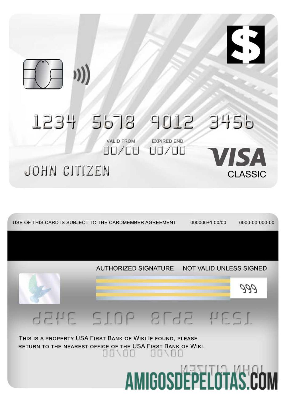AS First bank of Wiki visa classic kartu desain