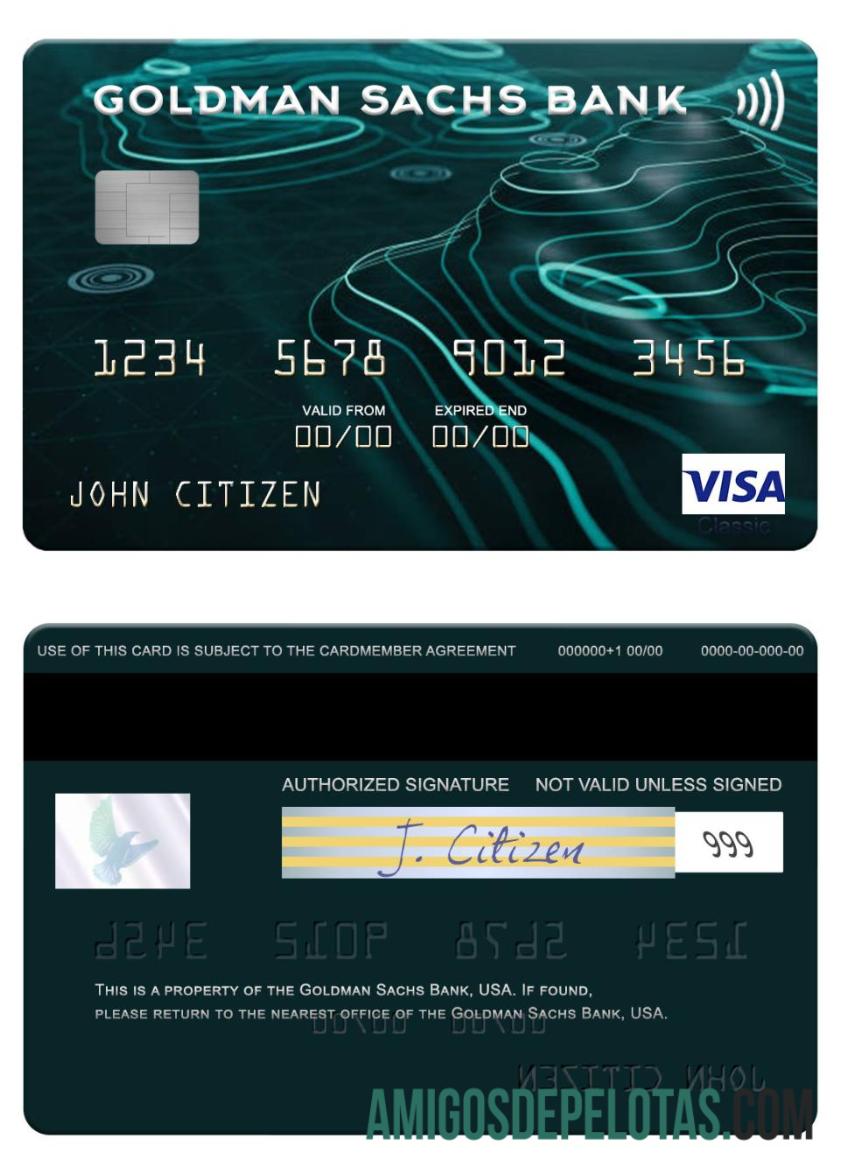 AS Goldman Sachs bank visa kartu pratinjau