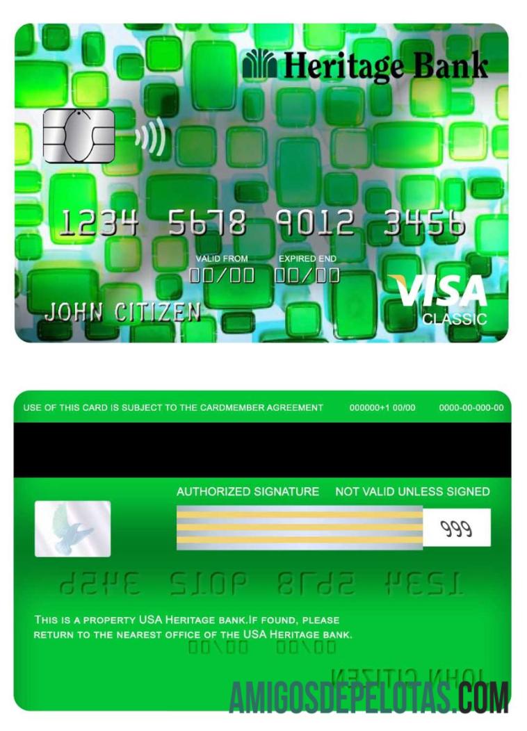 AS Heritage bank visa classic kartu makering