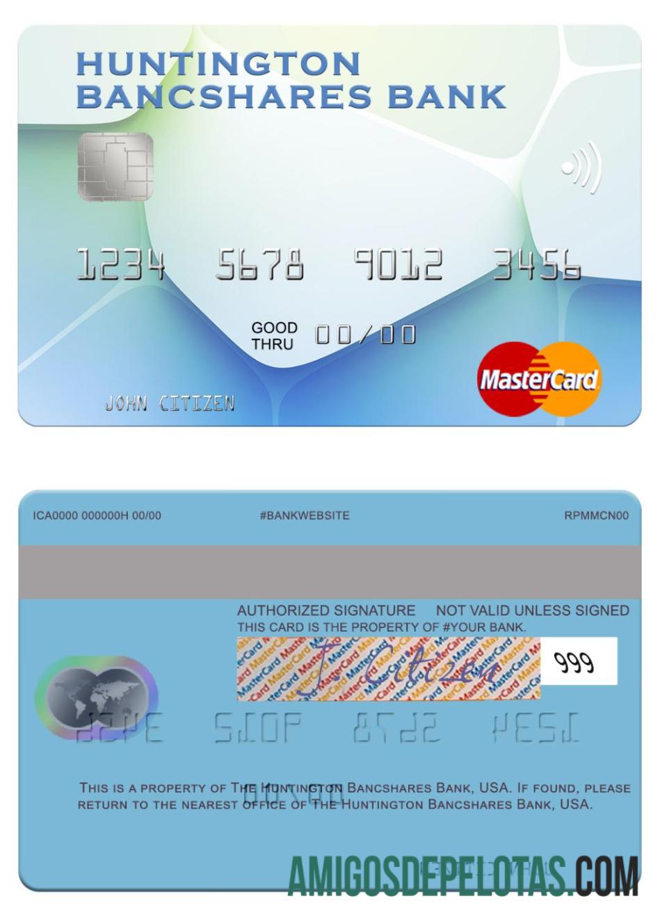 AS Huntington Bancshares bank mastercard desain