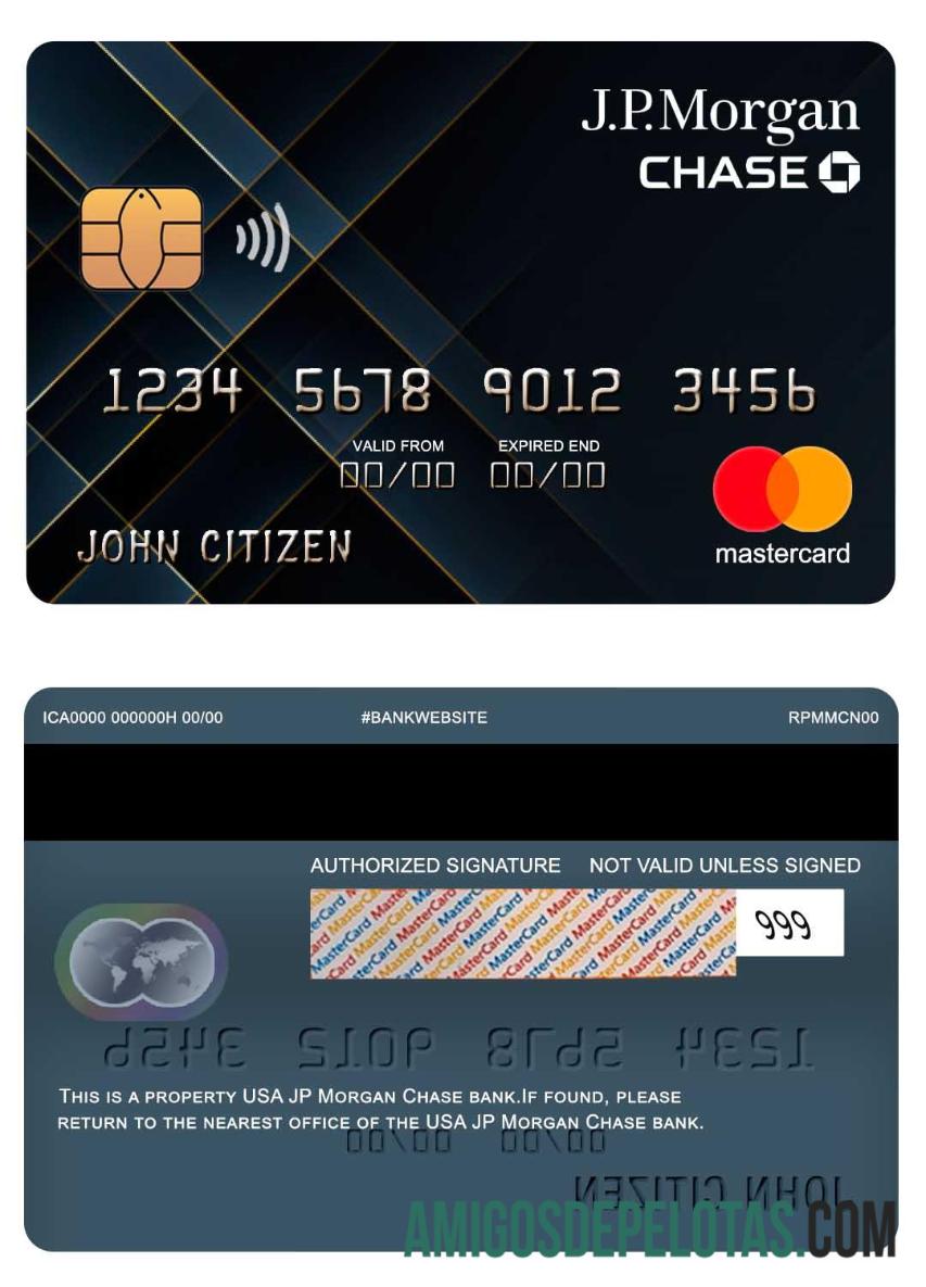 AS JP Morgan Chase bank mastercard pratinjau