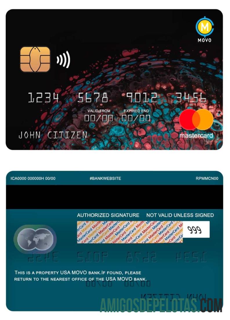 AS MOVO bank mastercard templat