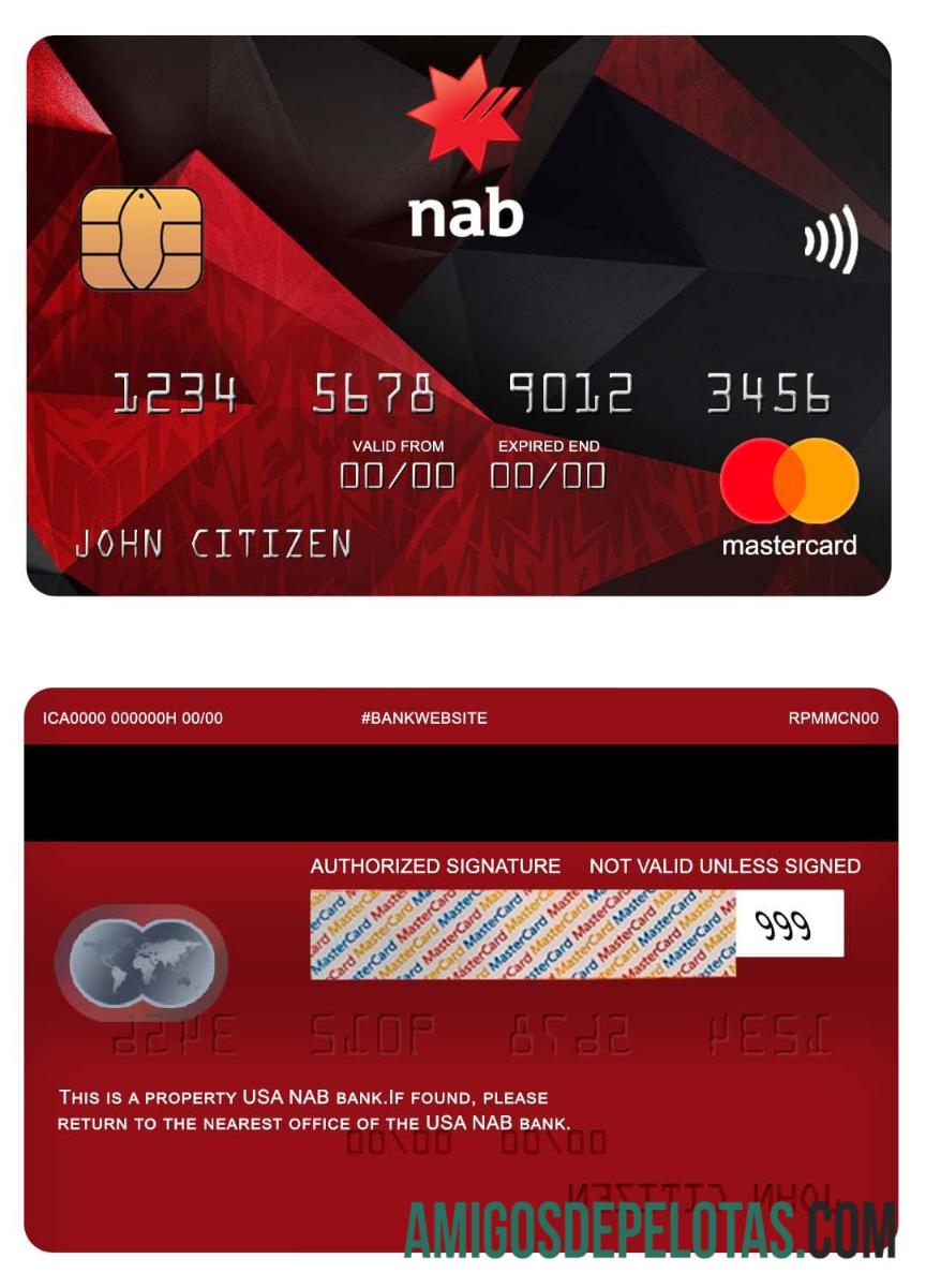 AS NAB bank mastercard desain