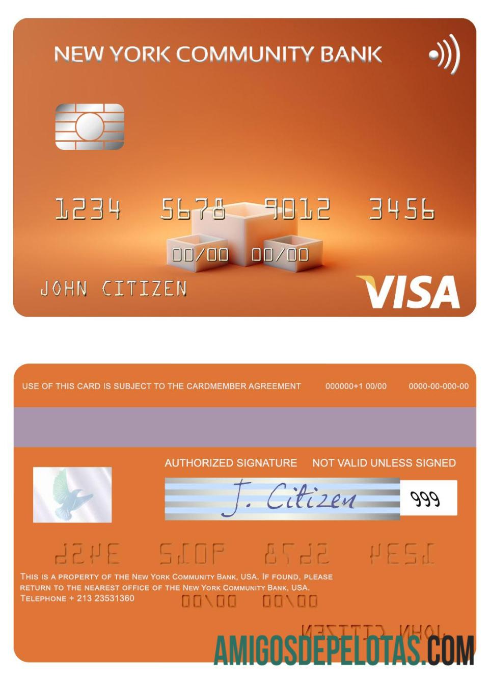 AS Baru York Community bank visa kartu makering