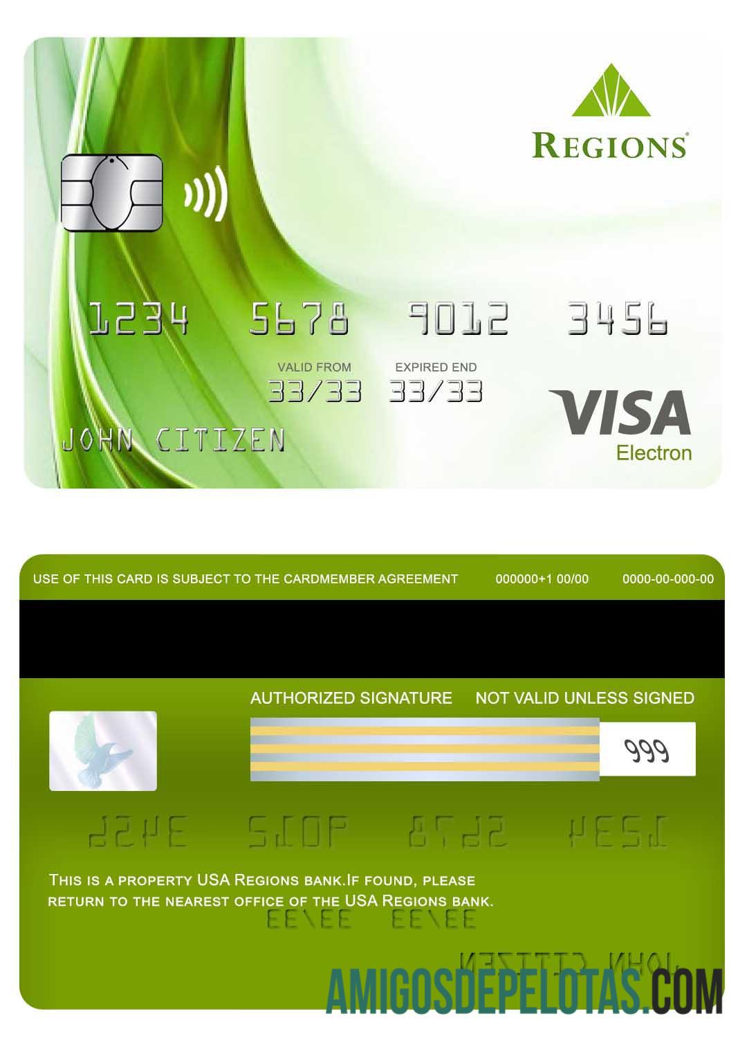 AS Regions bank visa electron kartu pratinjau