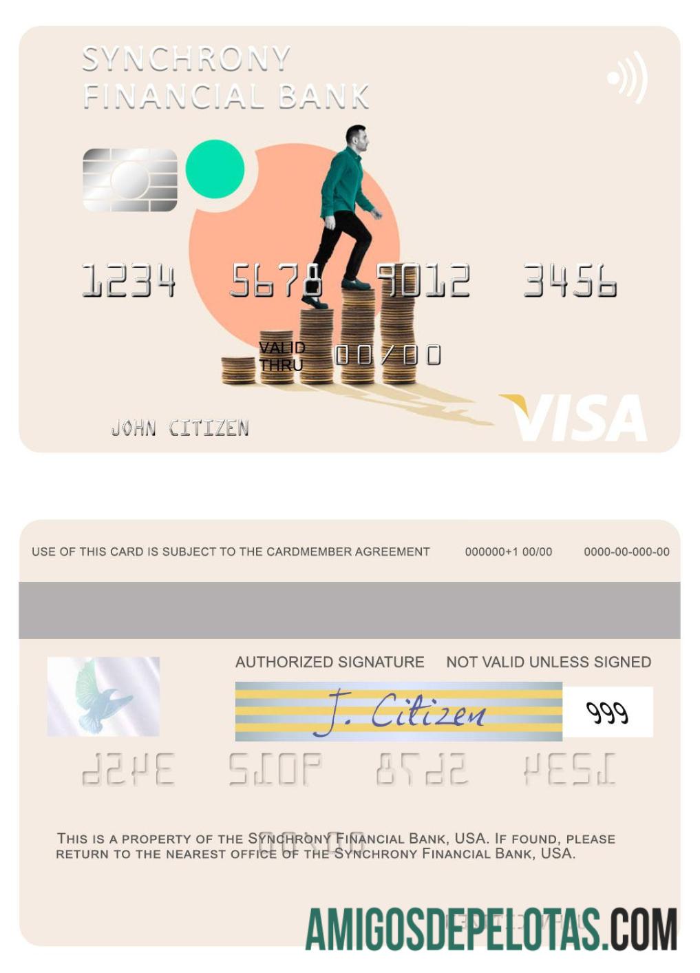 AS Synchrony Financial bank visa kartu makering