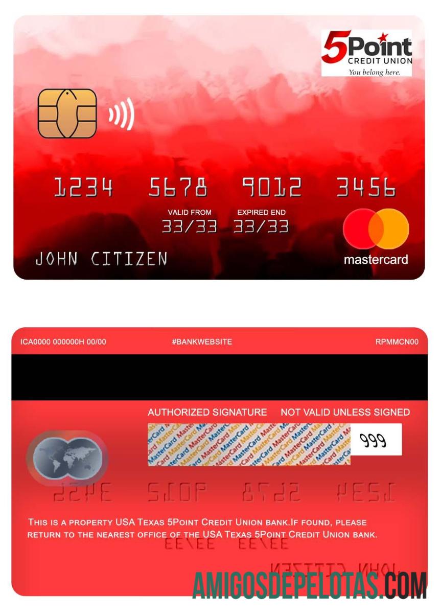 AS Texas 5Point Kredit serikat bank mastercard makering