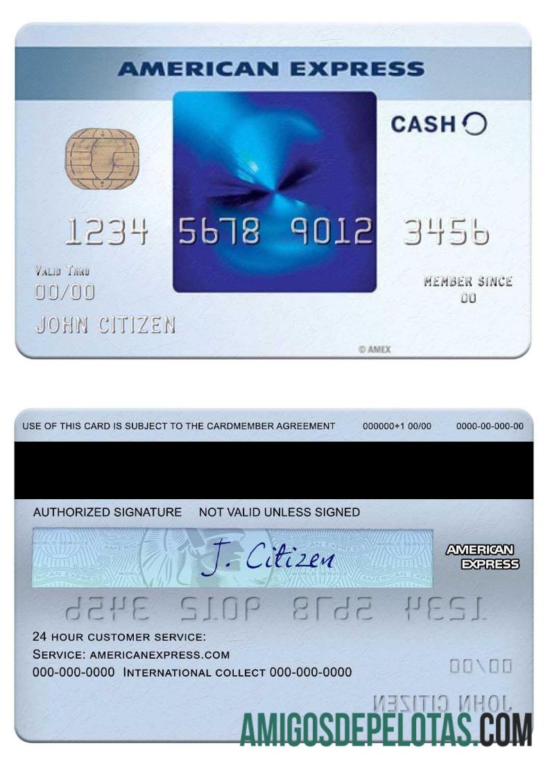 AS Truist bank biru Cash Everyday┬« kartu from Amex sampel