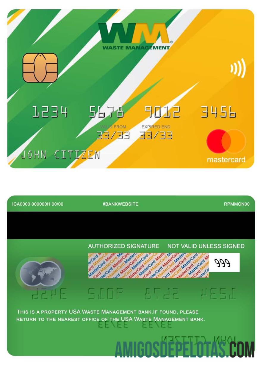 AS Waste Management bank mastercard desain