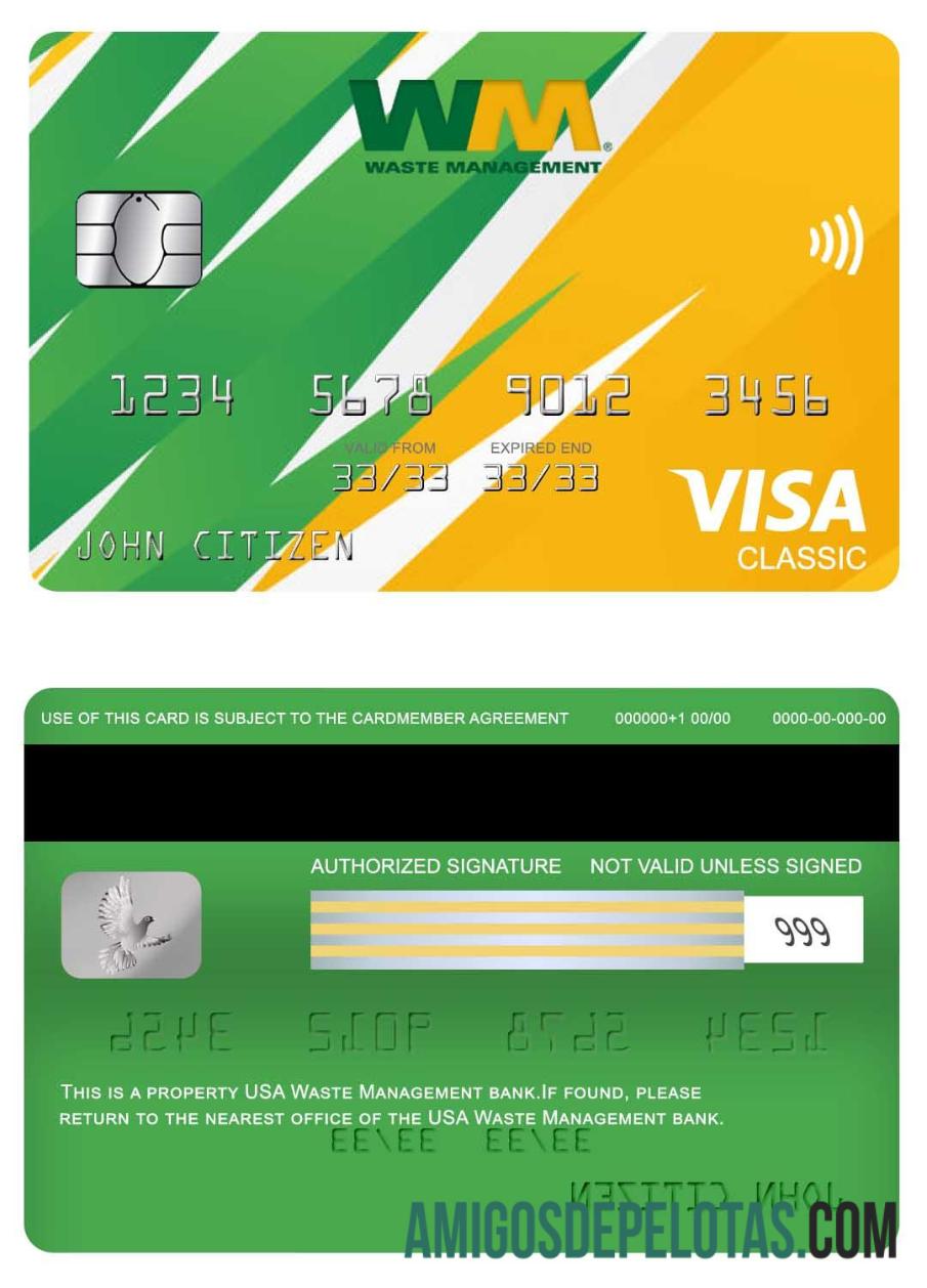 AS Waste Management bank visa classic kartu pratinjau