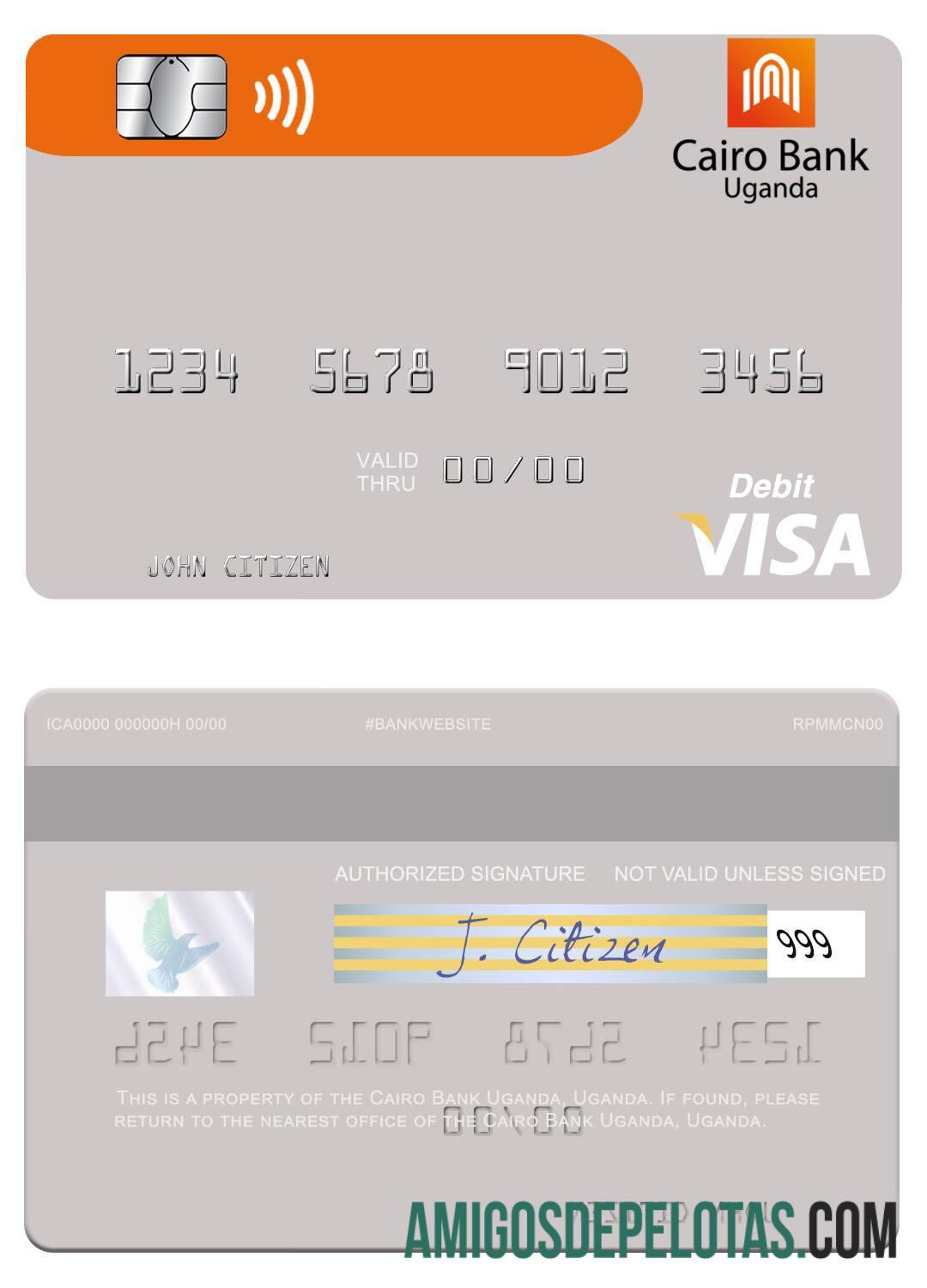 Uganda Cairo bank Uganda visa Debit kartu sampel