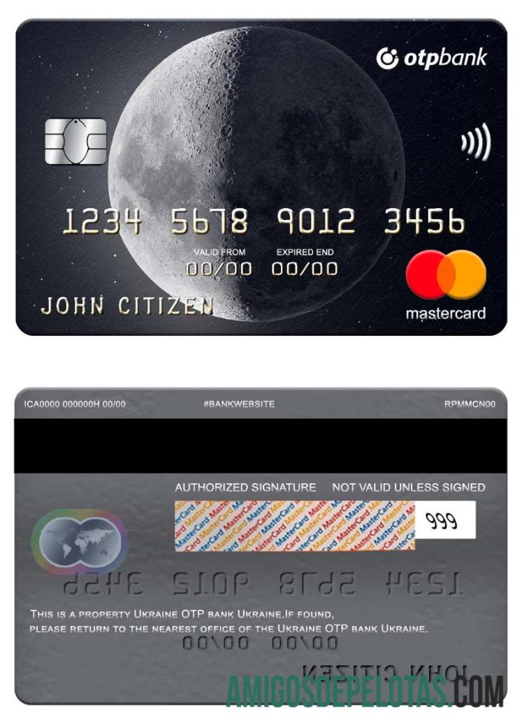 Ukraina OTP bank Ukraina mastercard desain