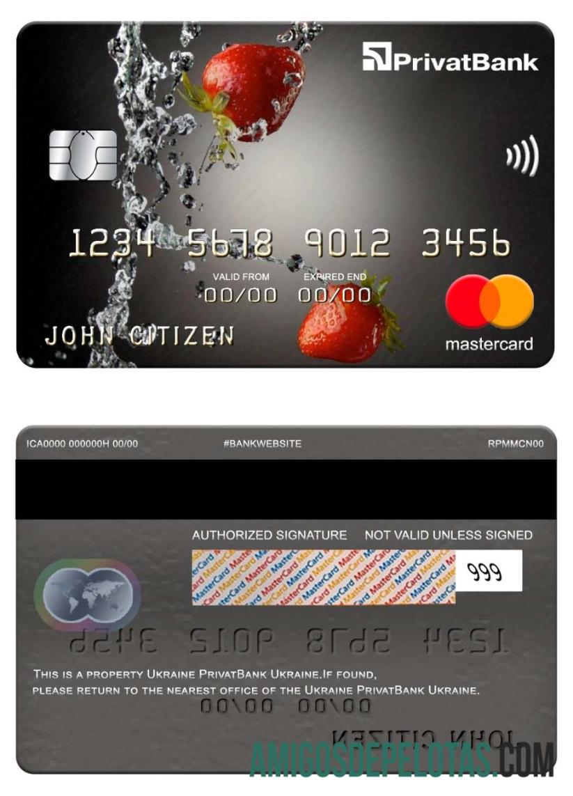 Ukraina PrivatBank mastercard makering