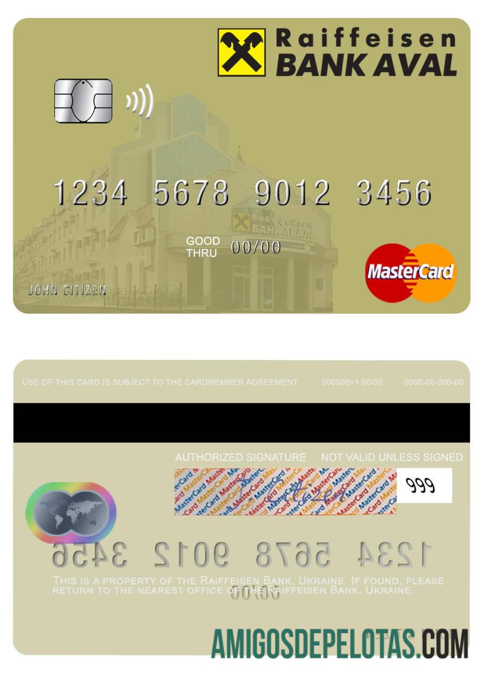 Ukraina Raiffeisen bank mastercard desain