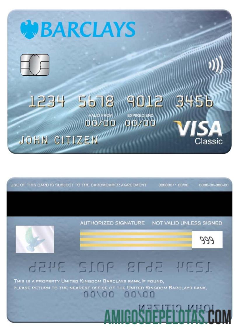 Inggris Raya Barclays bank visa classic kartu makering