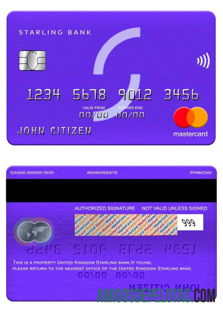 Inggris Raya Starling bank mastercard pratinjau