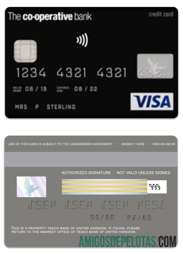 Inggris Raya The Co operative bank visa Kredit kartu makering