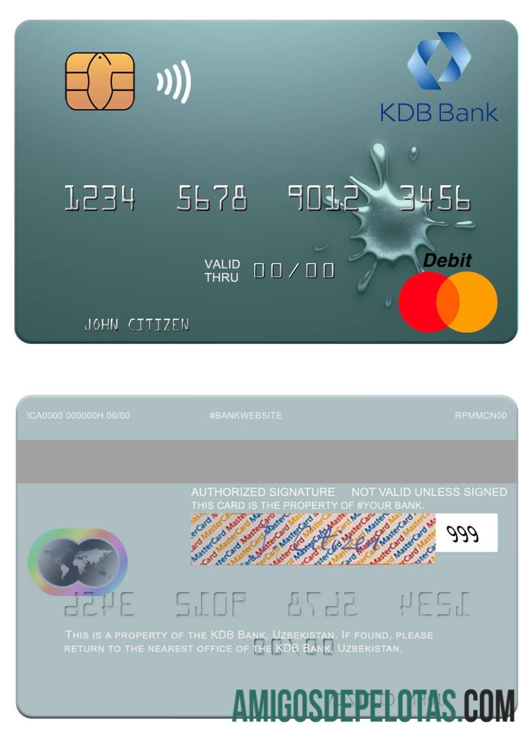 Uzbekistan KDB bank mastercard makering