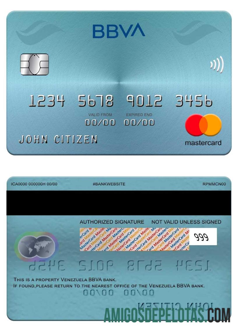 Venezuela BBVA bank mastercard pratinjau