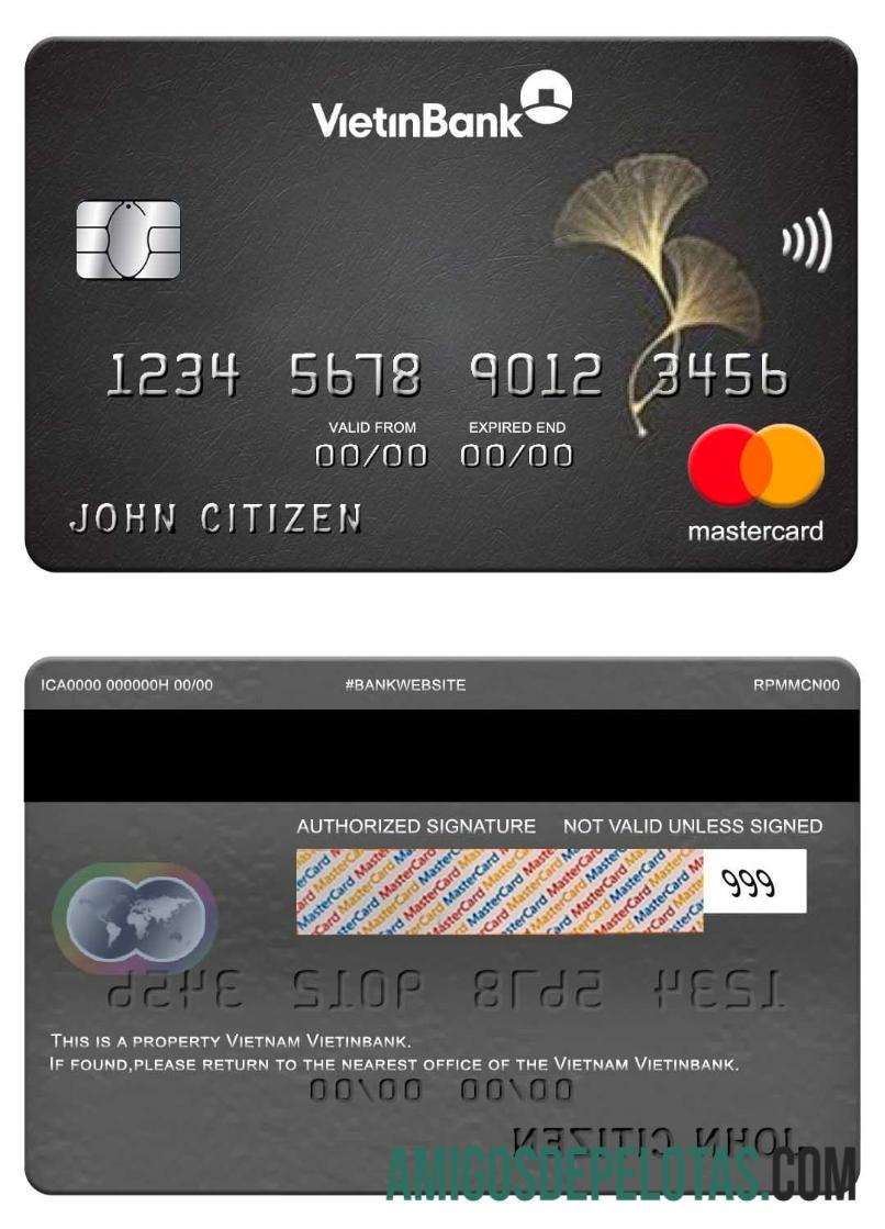 Vietnam Vietinbank mastercard templat