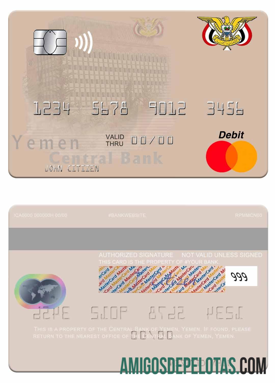 Yaman Central bank of Yaman mastercard makering