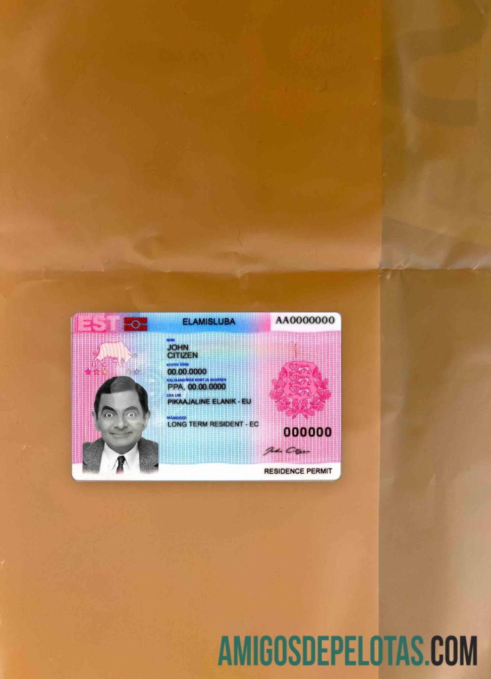 Estonia tempat tinggal izin tampilan foto depan pratinjau