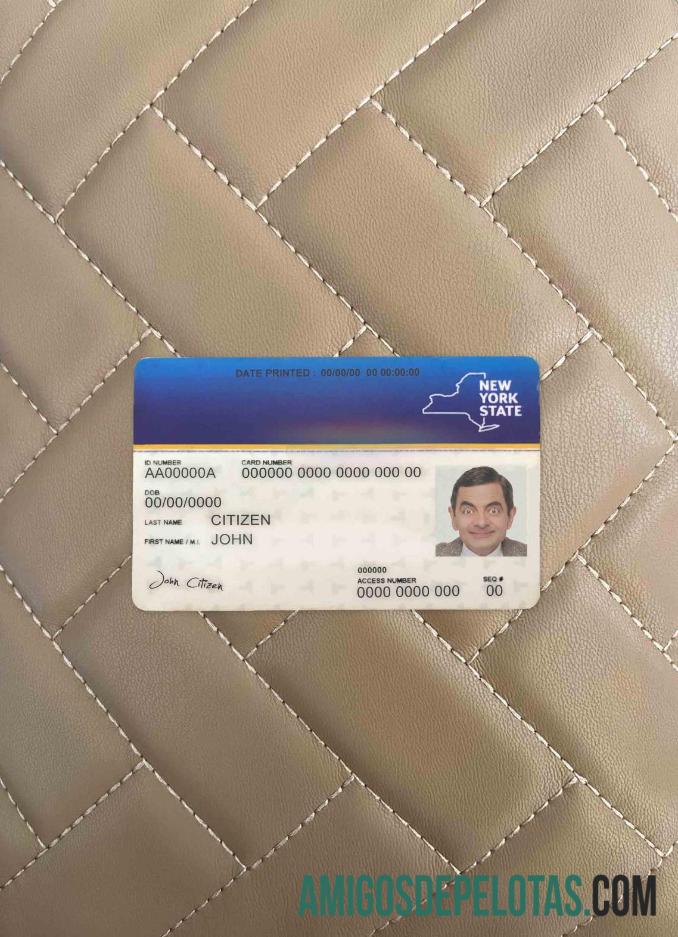 AS Baru York medis kartu tampilan foto depan desain