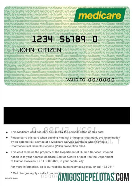 Australia Medicare kartu desain