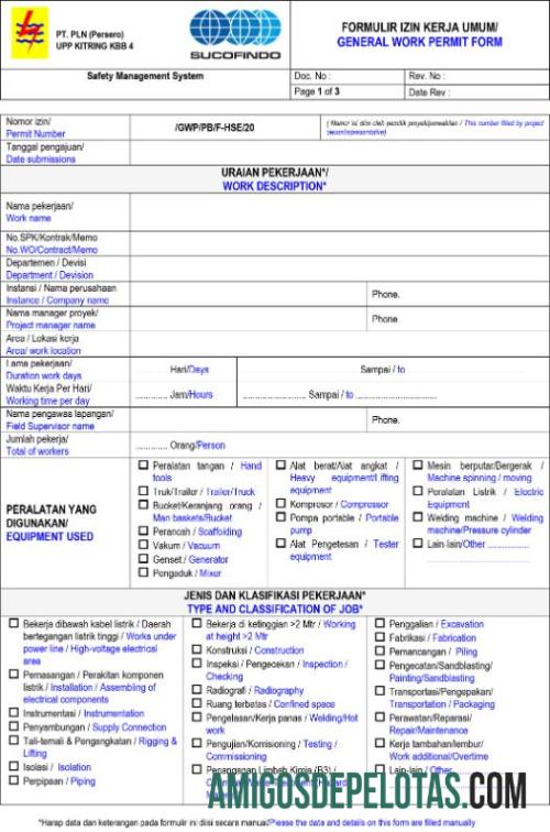 General kerja izin desain
