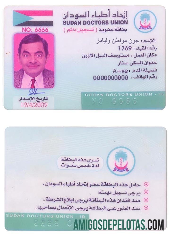 Sudan doctors serikat kartu templat
