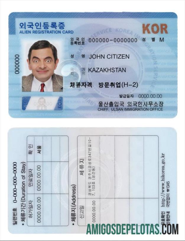 Korea Selatan asing pendaftaran kartu (ARC) pratinjau