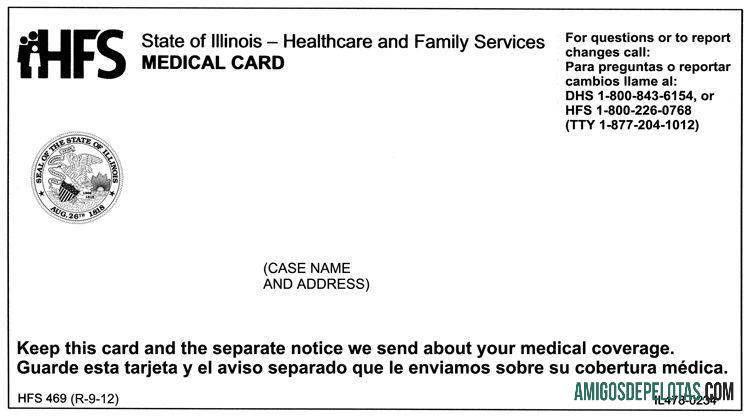 AS Illinois HFS medis kartu sampel