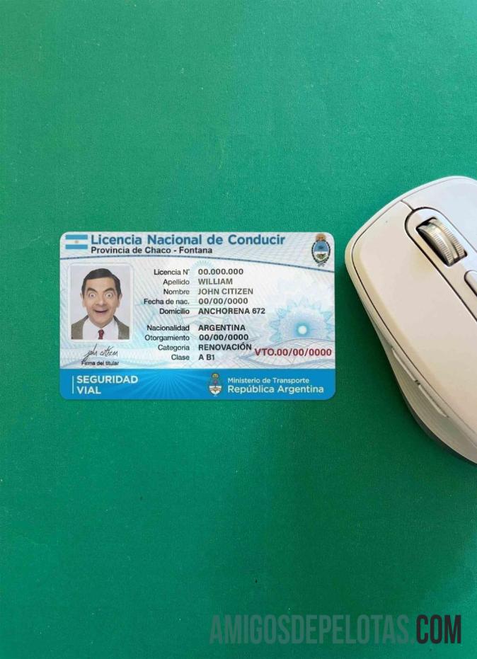 Argentina DL tampilan foto depan templat