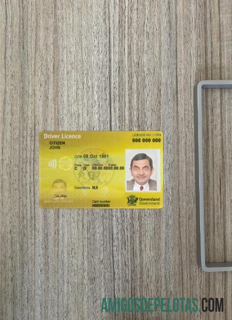 Australia Queensland DL 2019 sekarang tampilan foto depan templat