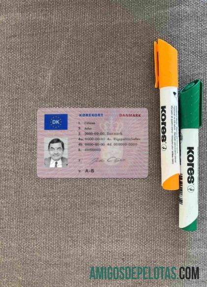 Denmark Surat Izin Mengemudi (1997 2013)tampilan foto depan makering