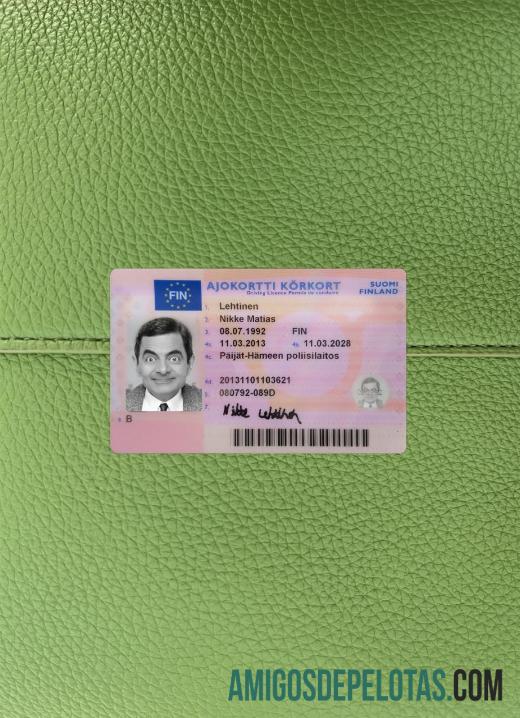 Finlandia Surat Izin Mengemudi 2013 sekarang tampilan foto depan desain