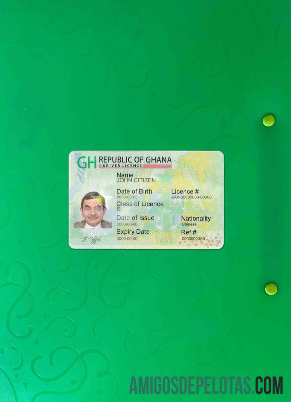 Ghana DL tampilan foto depan makering
