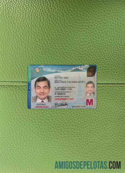 Guatemala Surat Izin Mengemudi 2021 sekarang tampilan foto depan makering