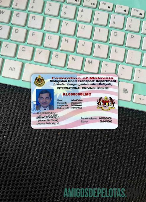 Malaysia Surat Izin Mengemudi versi 2 tampilan foto depan makering