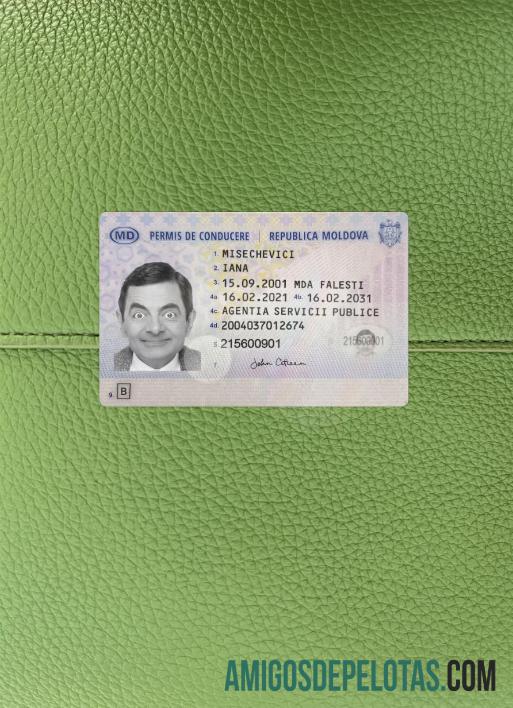Moldova Surat Izin Mengemudi 2021 sekarang tampilan foto depan makering