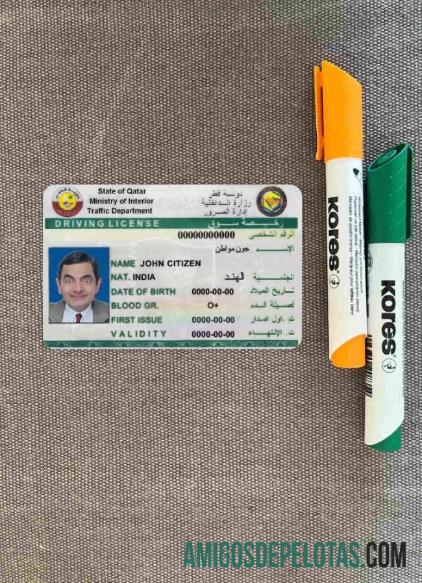 Qatar DL tampilan foto depan sampel