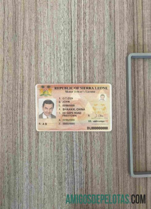 Sierra Leone DL tampilan foto depan desain