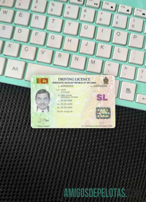 Sri Lanka DL tampilan foto depan templat
