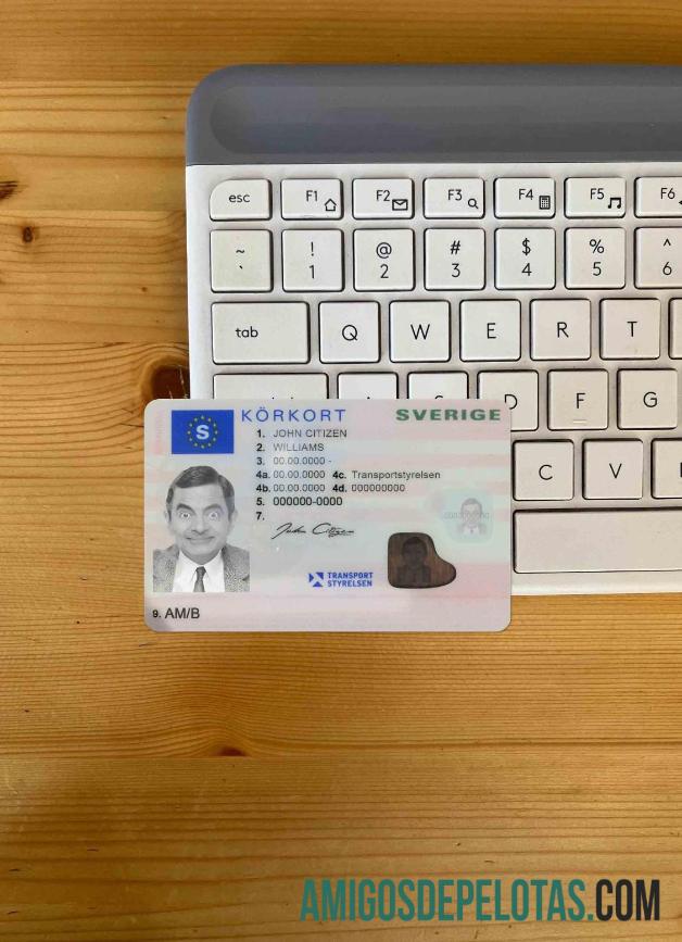 Swedia mengemudi licence (2016 sekarang) tampilan foto depan pratinjau