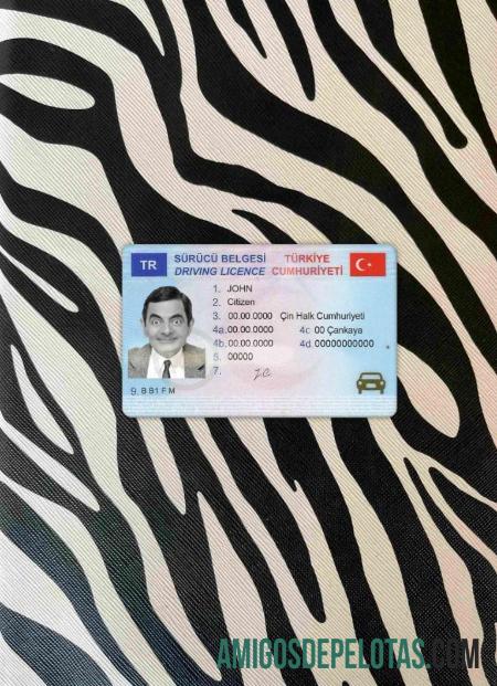 Turki Surat Izin Mengemudi tampilan foto depan pratinjau