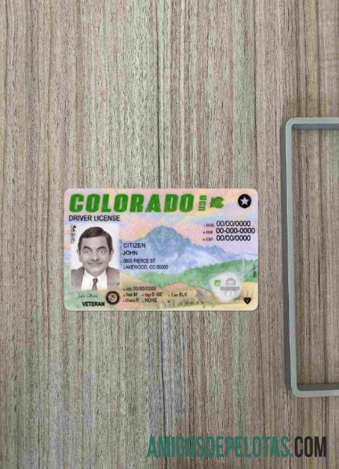 AS Colorado Surat Izin Mengemudi 2022 sekarang tampilan foto depan desain