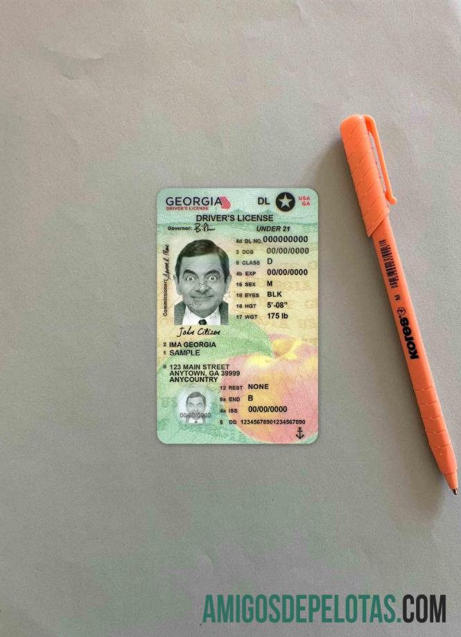 AS Georgia Surat Izin Mengemudi under 21 tampilan foto depan makering
