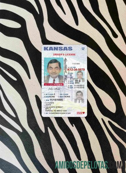 AS Kansas Surat Izin Mengemudi under 21 tampilan foto depan templat