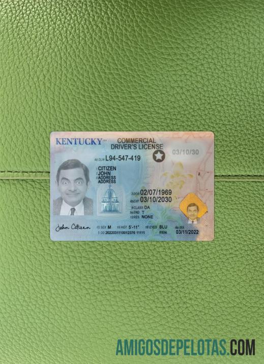 AS Kentucky Surat Izin Mengemudi 2022 sekarang tampilan foto depan makering