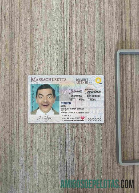 AS Massachusetts DL tampilan foto depan sampel